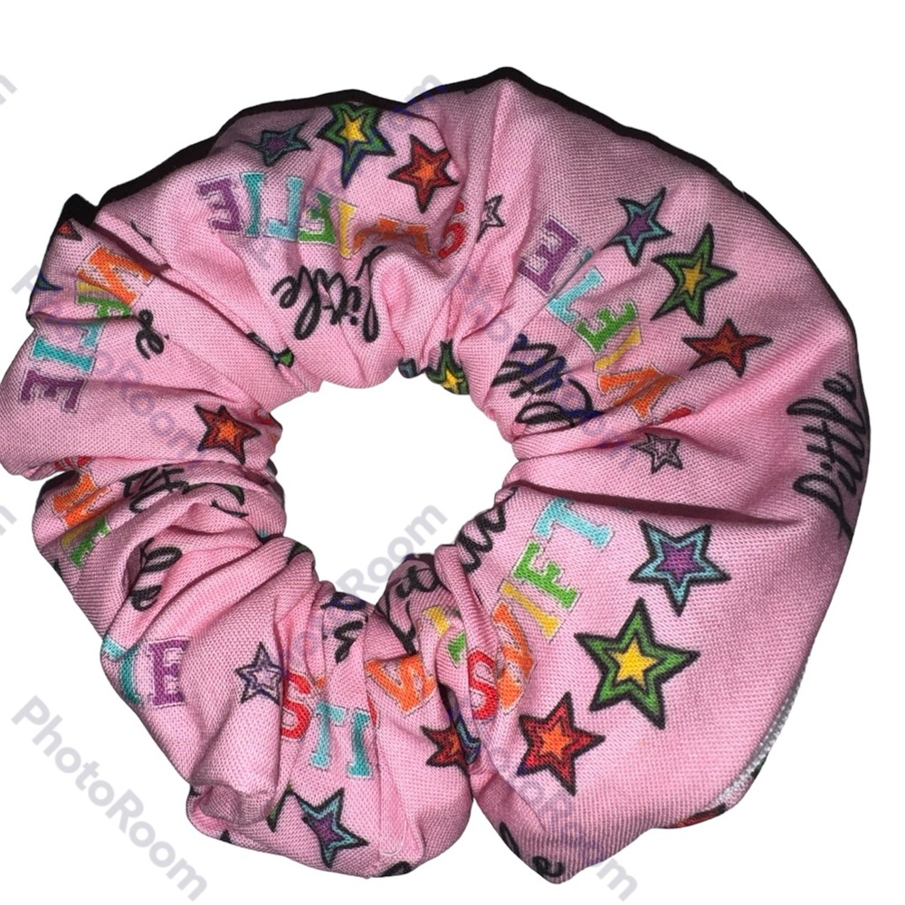 Little Swifties pink zipper hair scrunchie hand made USA cotton NWT fun summer